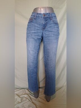 Faded Glory Light Blue Mid-Rise Straight Leg Jeans